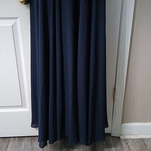 Lulus navy blue lace chest sleeveless formal maxi dress wedding party Sz XL NWOT - Picture 2 of 12
